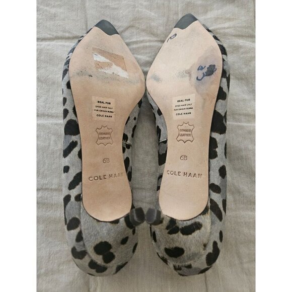 Cole Haan Leather Vesta Pump Animal Print Kitten Heel Size 6B - Picture 6 of 6